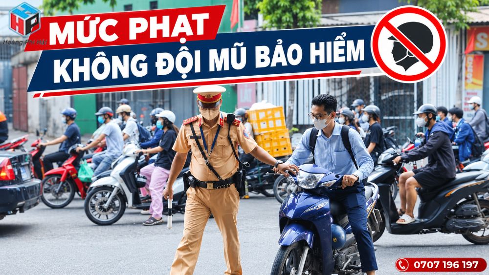Mức phạt không đội mũ bảo hiểm